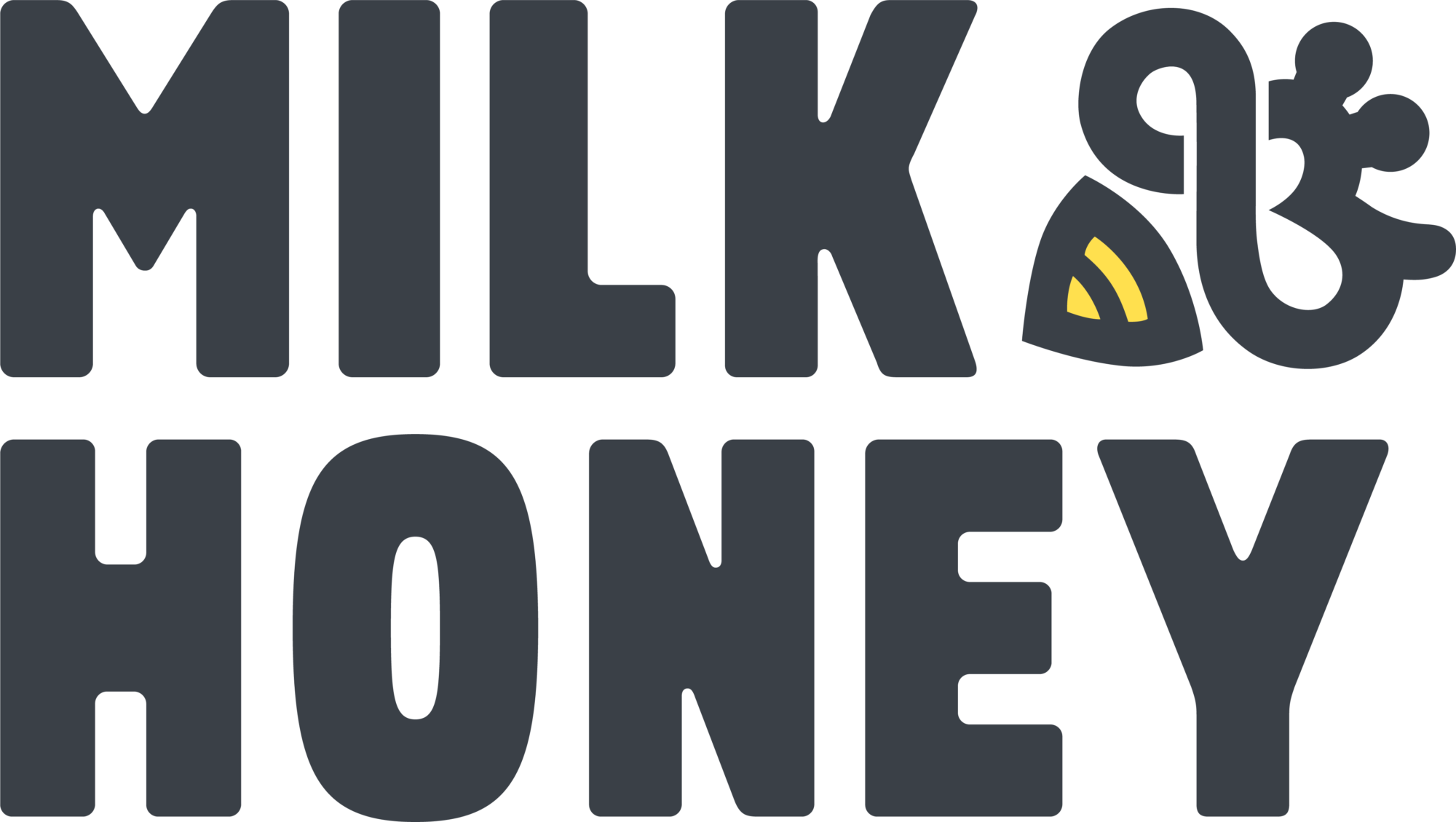 MH_Logo-SlateGrey-YellowBee milk and honey pr